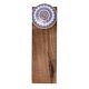 Blue and Golden Wheel Pattern Flat Ceramic Wooden Door Stopper